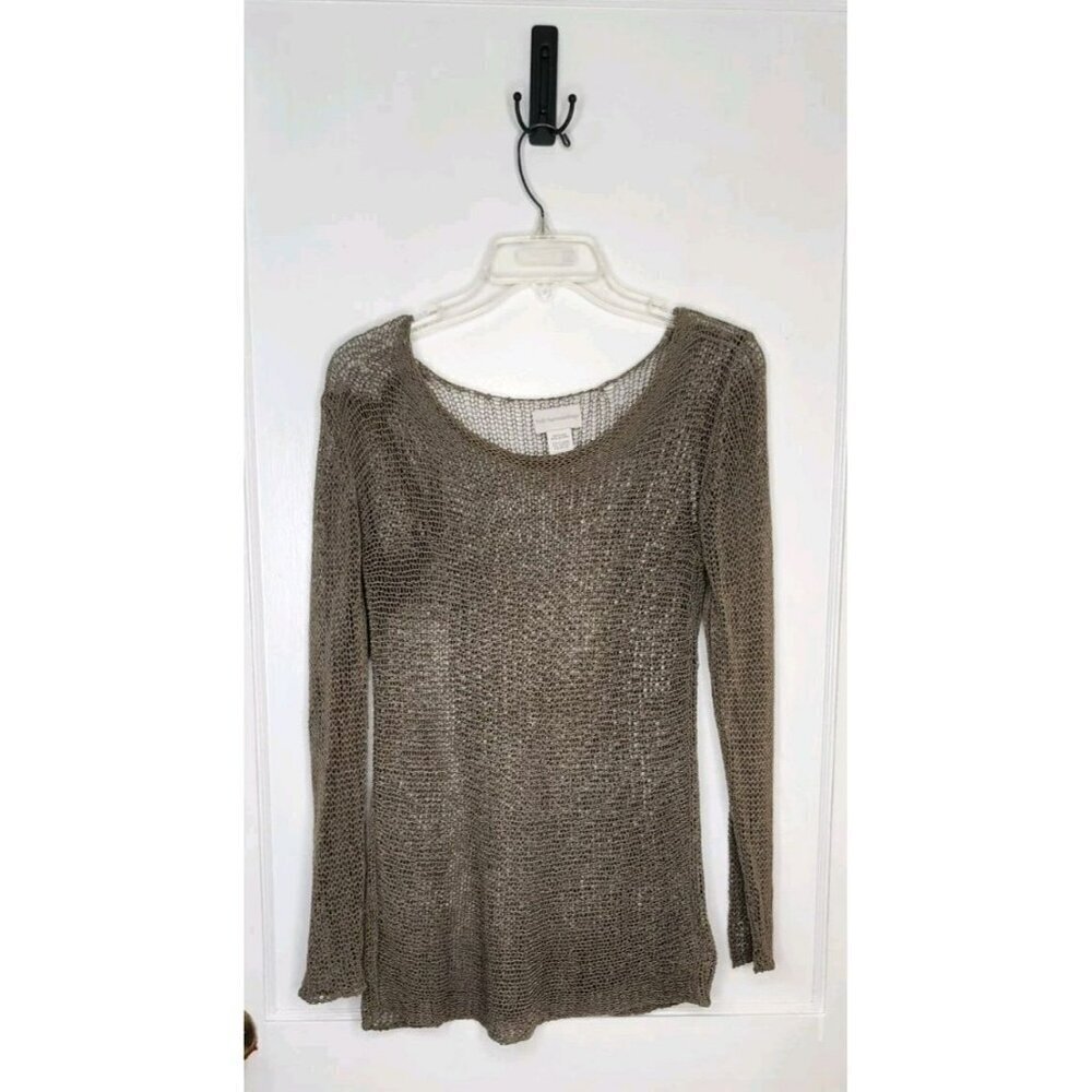 Size Small Soft Surroundings Bronze Crochet Knit Top Beach Coverup